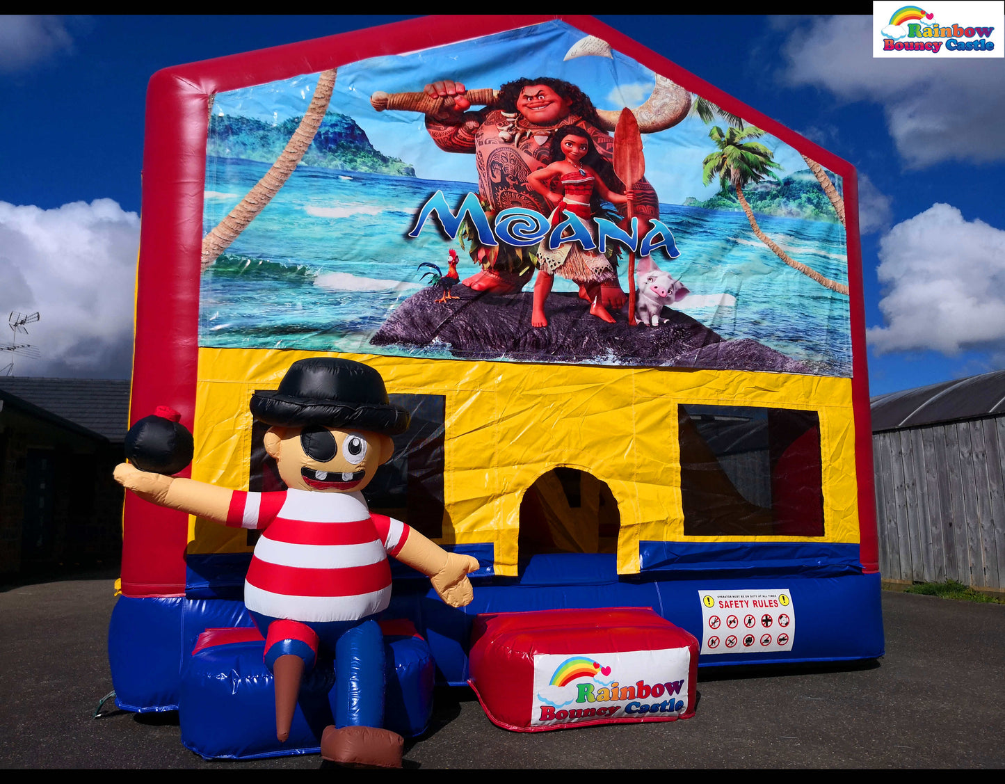 All-in-One Bouncy Castle with Themed Banner