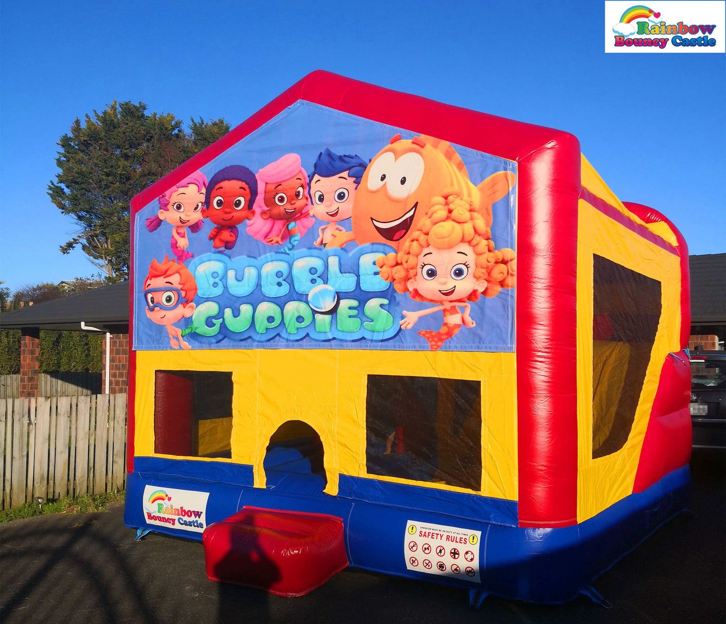 All-in-One Bouncy Castle with Themed Banner