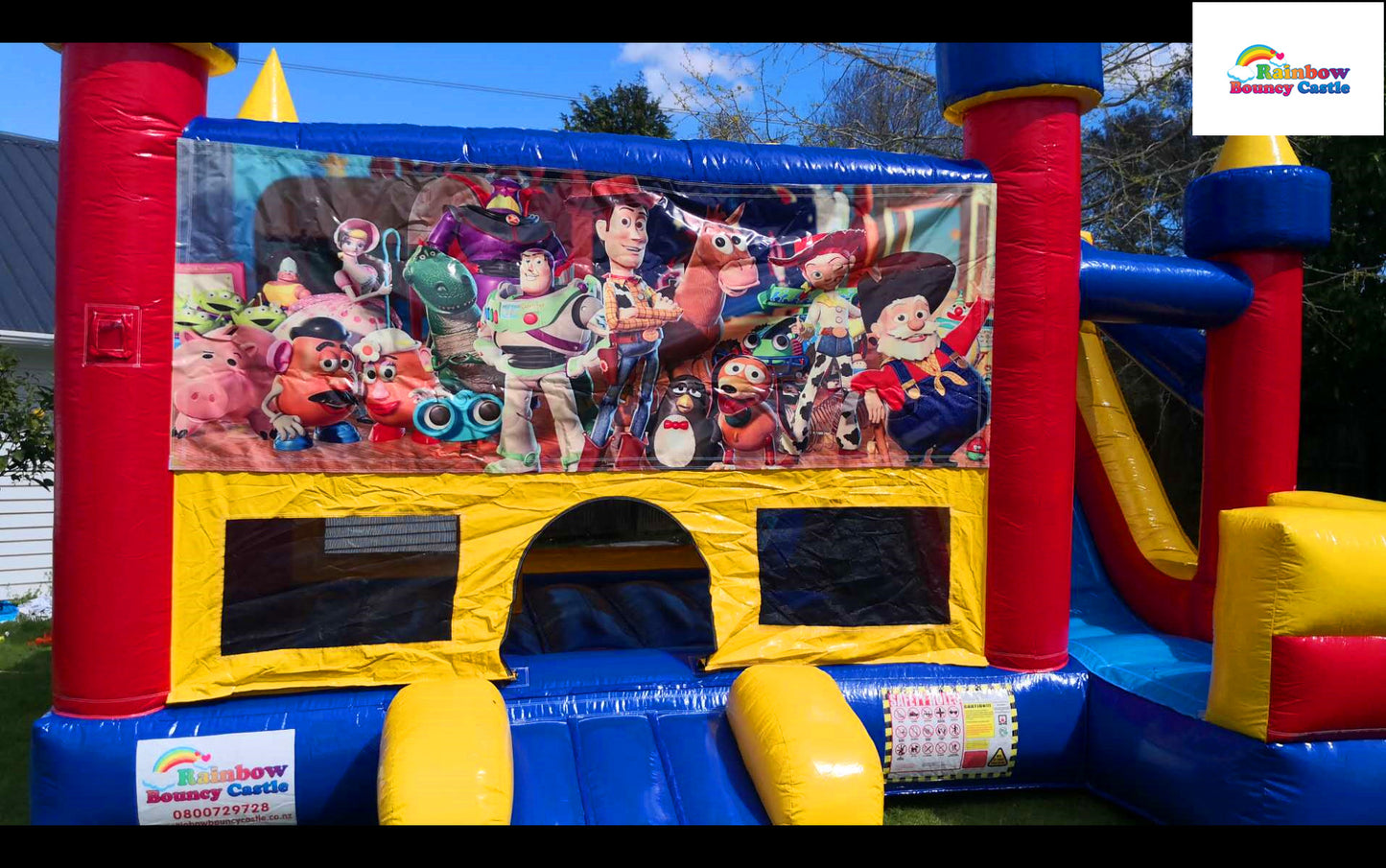 Hopping Castle with Themed Banner