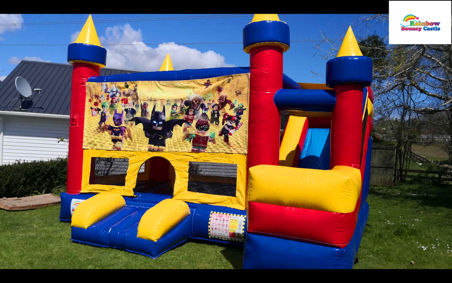 Hopping Castle with Themed Banner