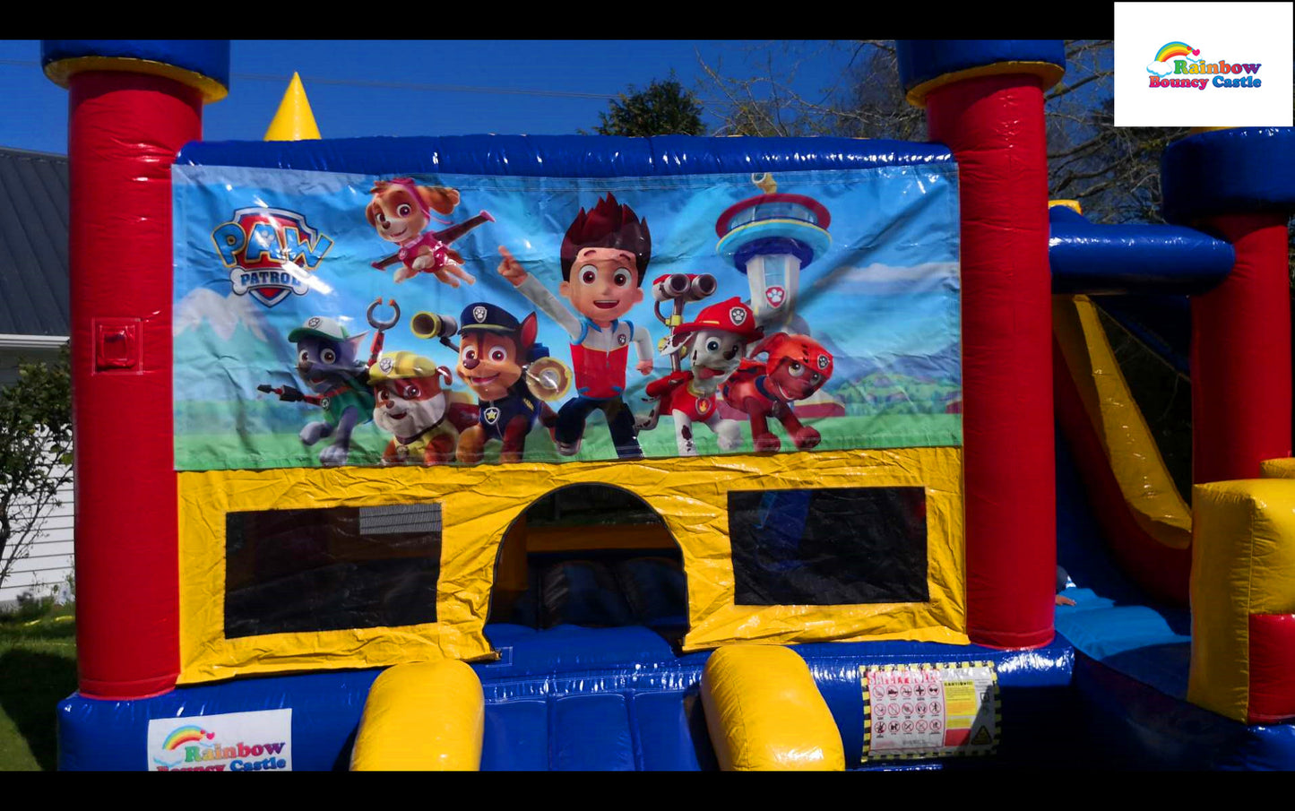 Hopping Castle with Themed Banner