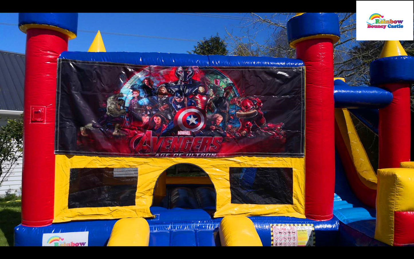 Hopping Castle with Themed Banner