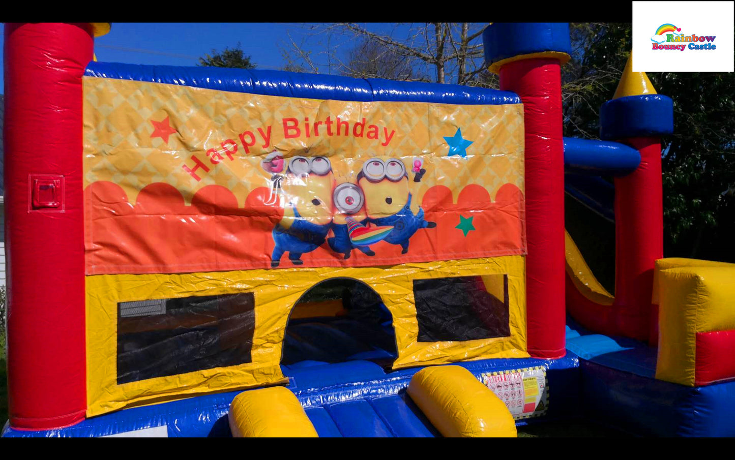 Hopping Castle with Themed Banner