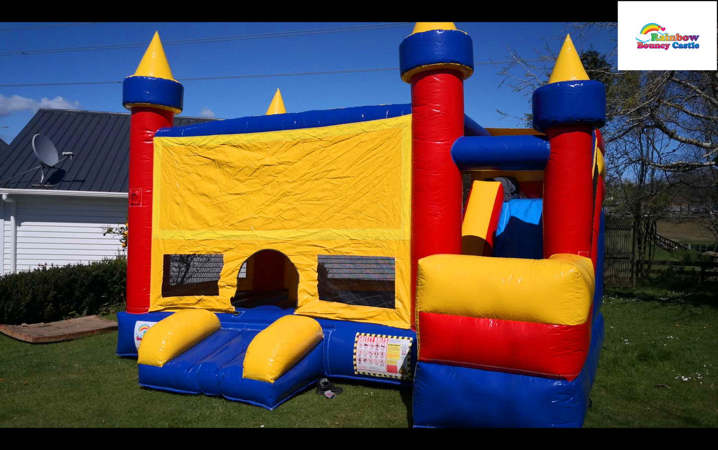 Hopping Castle with Themed Banner