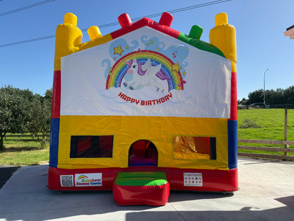 All-in-One Lego Bouncy Castle with Themed Banner