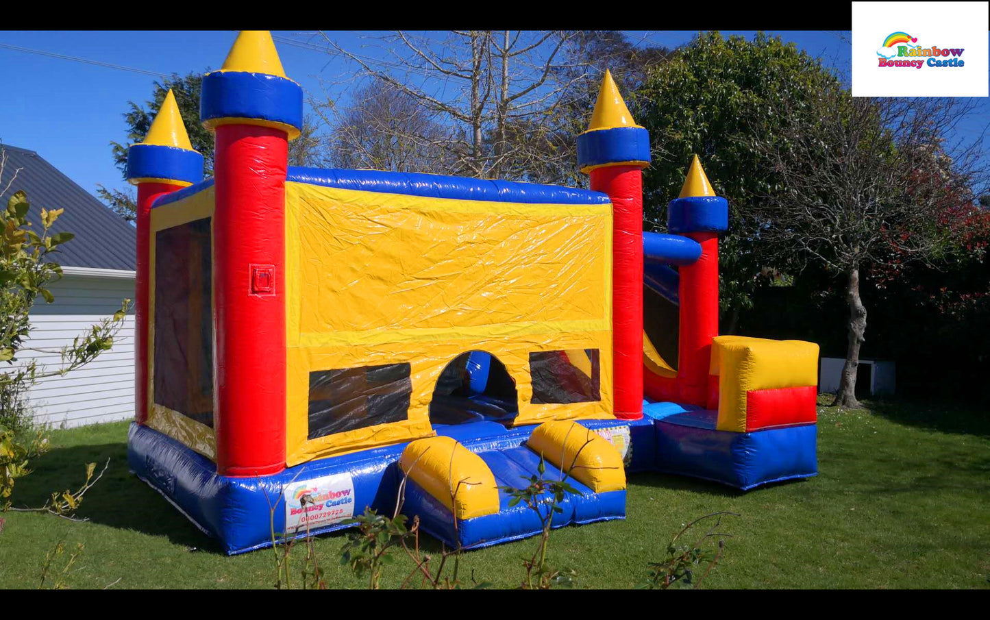 Hopping Castle with Themed Banner